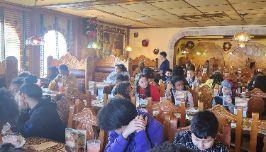 students dinning at Azteca Restaurant